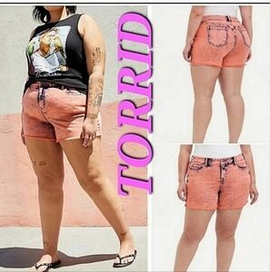 Torrid coral acid shorts 18